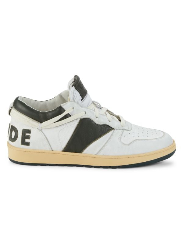 R H U D E Rhecess Logo Leather Sneakers